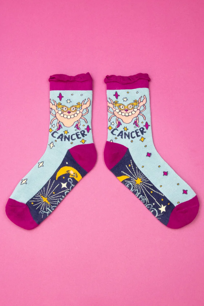 Powder Zodiac Socks Womens Cancer