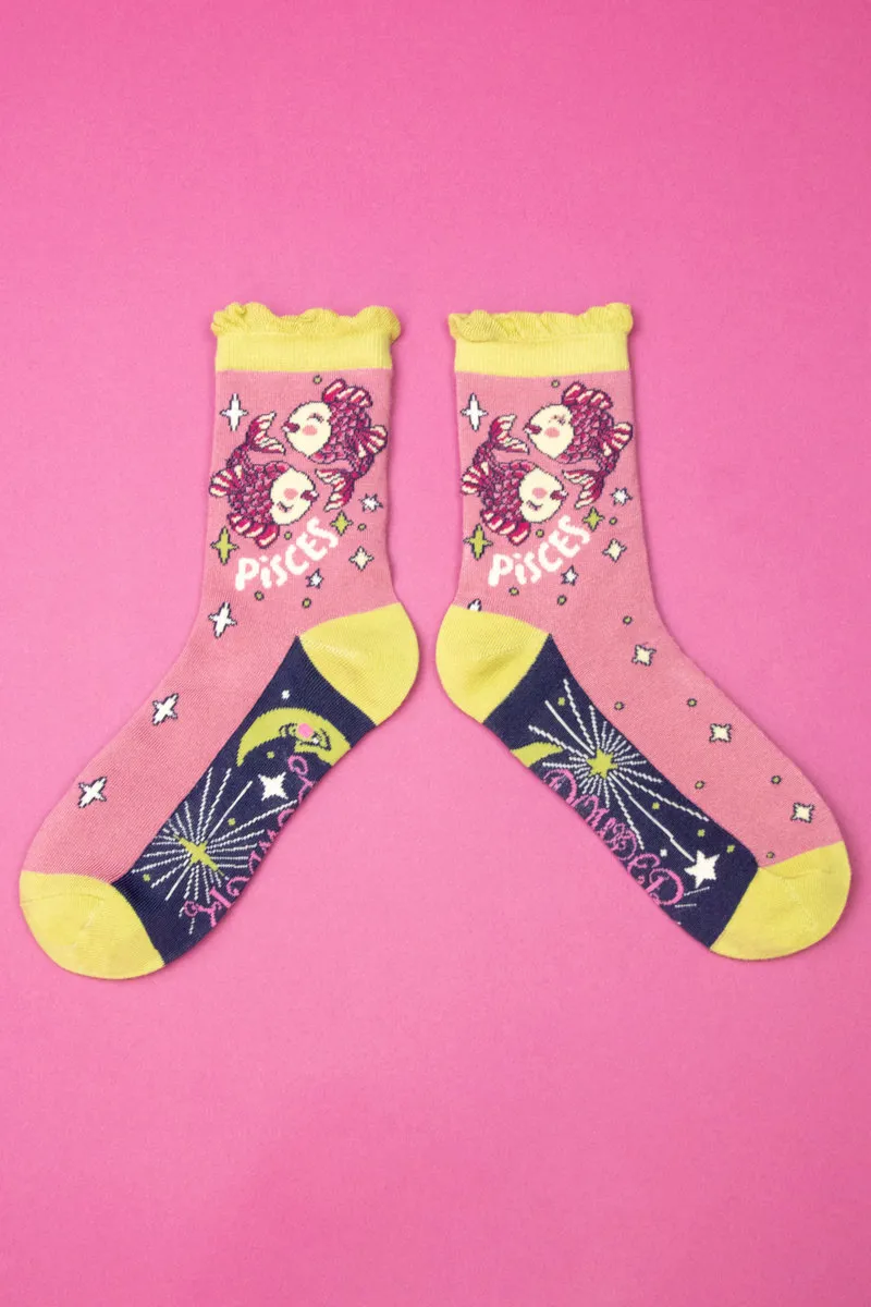 Powder Zodiac Socks Womens Pisces