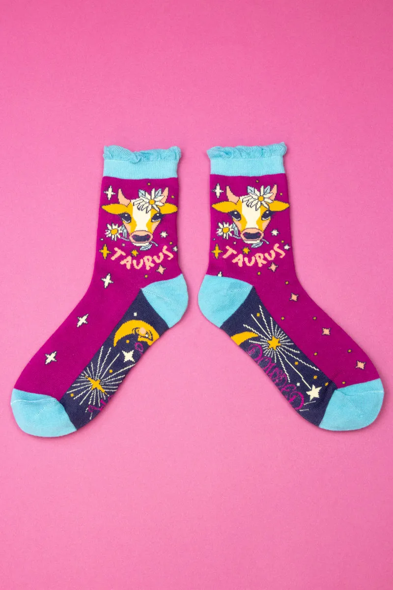Powder Zodiac Socks Womens Taurus