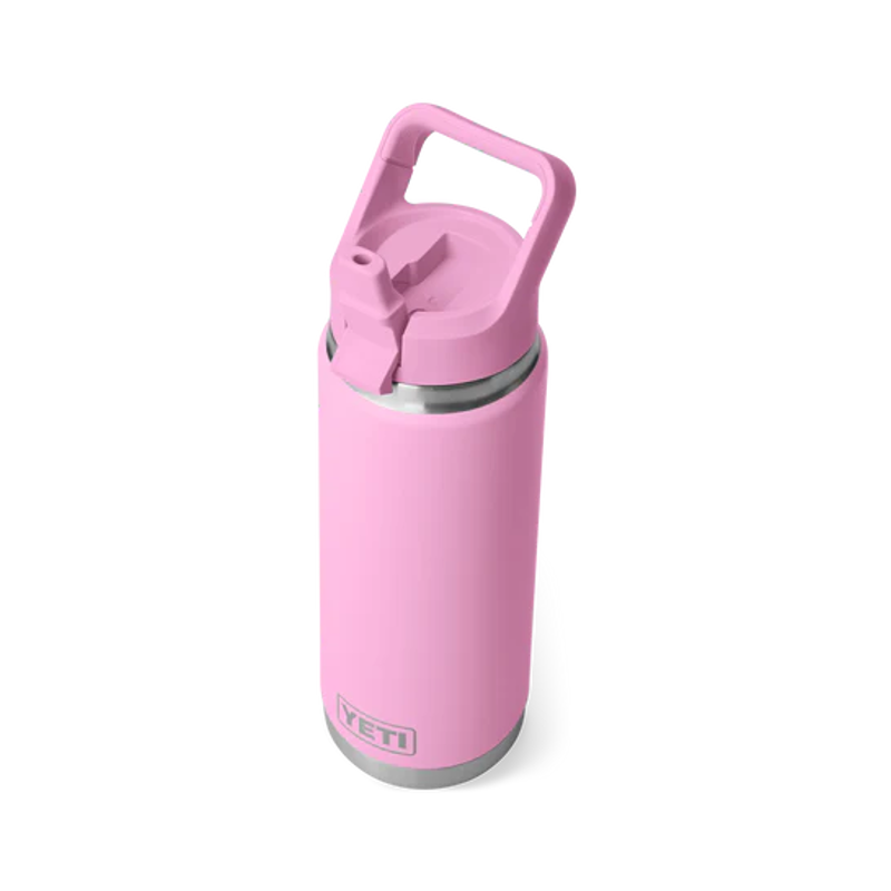 Yeti Rambler 26oz Colour Straw Bottle in Power Pink-2