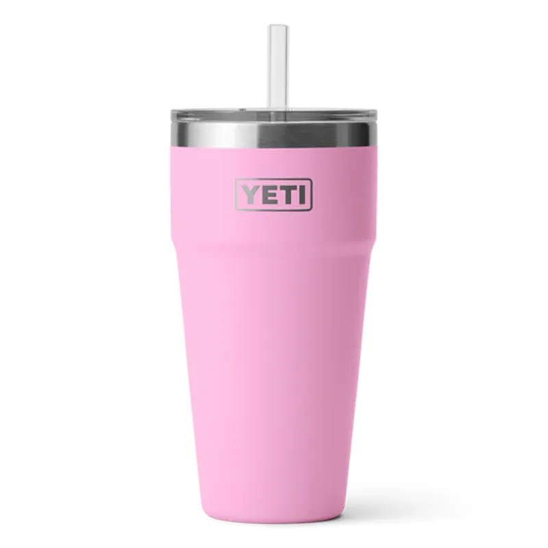 Yeti Rambler 26 Oz Straw Cup in Power Pink