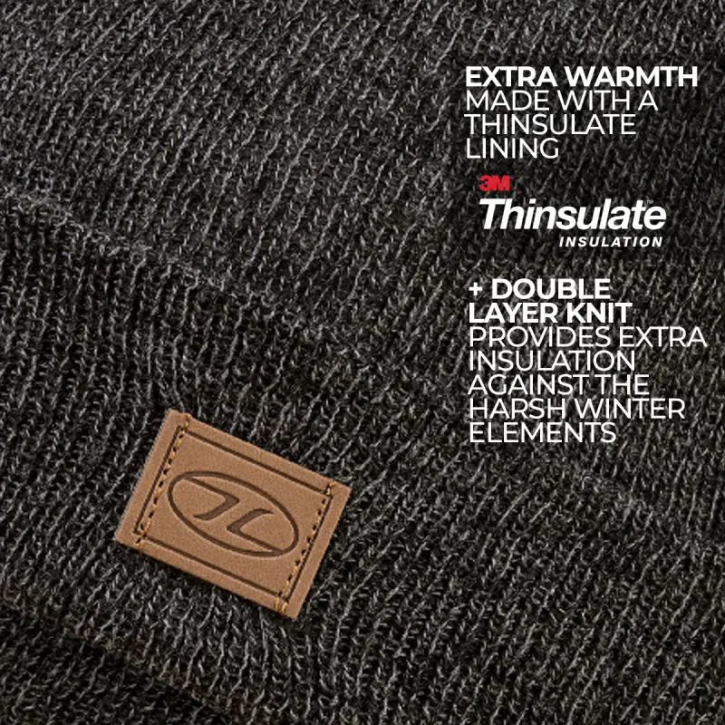 Highlander Thinsulate Ski Hat in Charcoal Marl-1