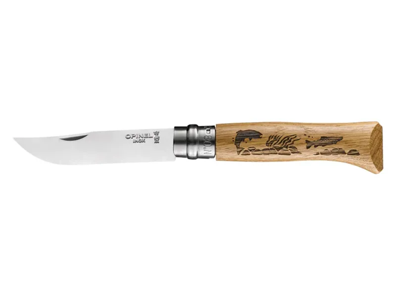Opinel No.8 Stainless Steel Knife in Animalia Fish