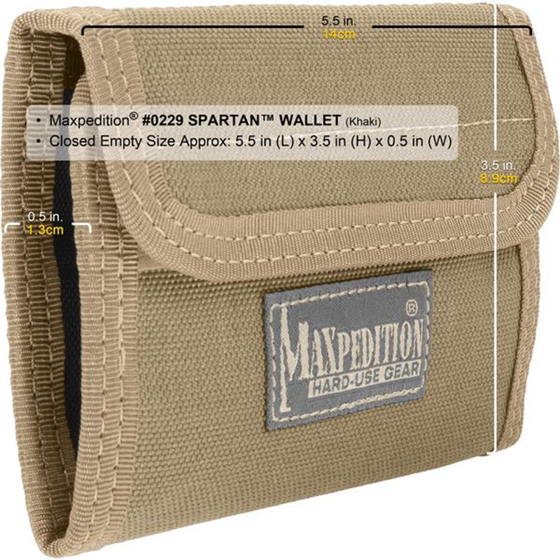 Maxpedition Spartan Wallet in Khaki-2