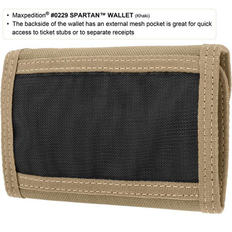 Maxpedition Spartan Wallet in Khaki-3