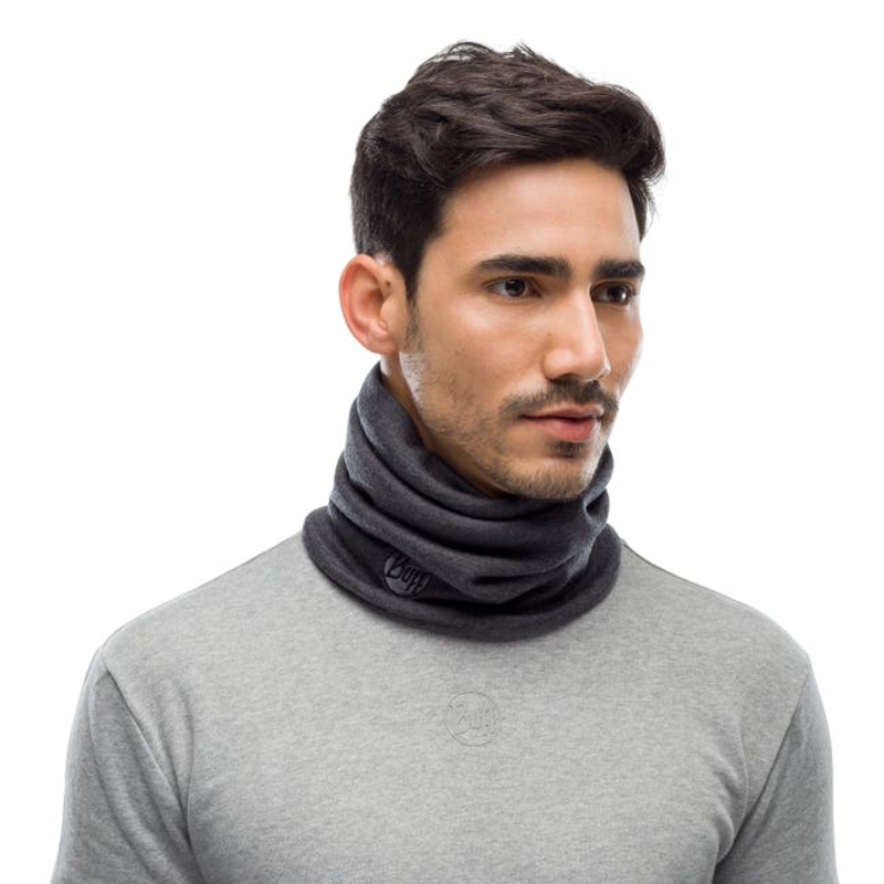 Buff Heavyweight Merino Neck Tube in Solid Grey-2