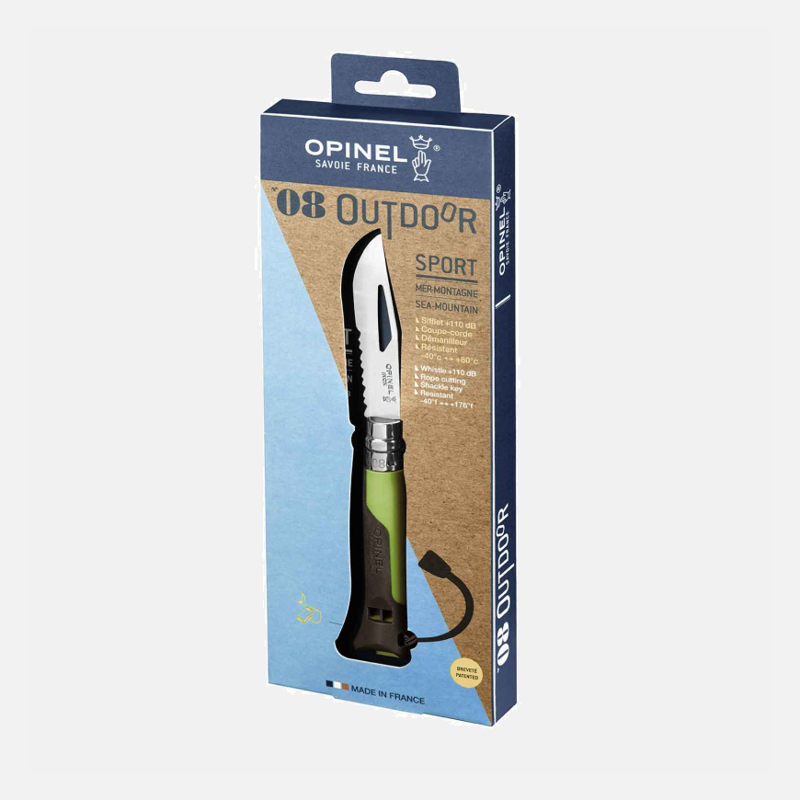 Opinel No.8 Outdoor Knife in Earth Green-1