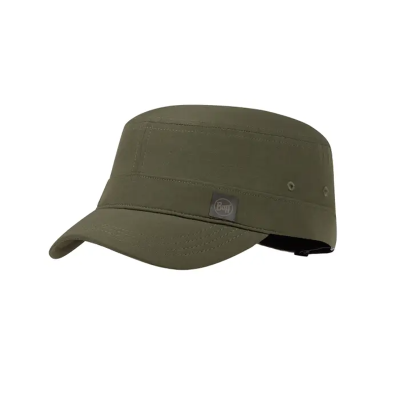 Buff Military Cap in Solid Tundra Khaki