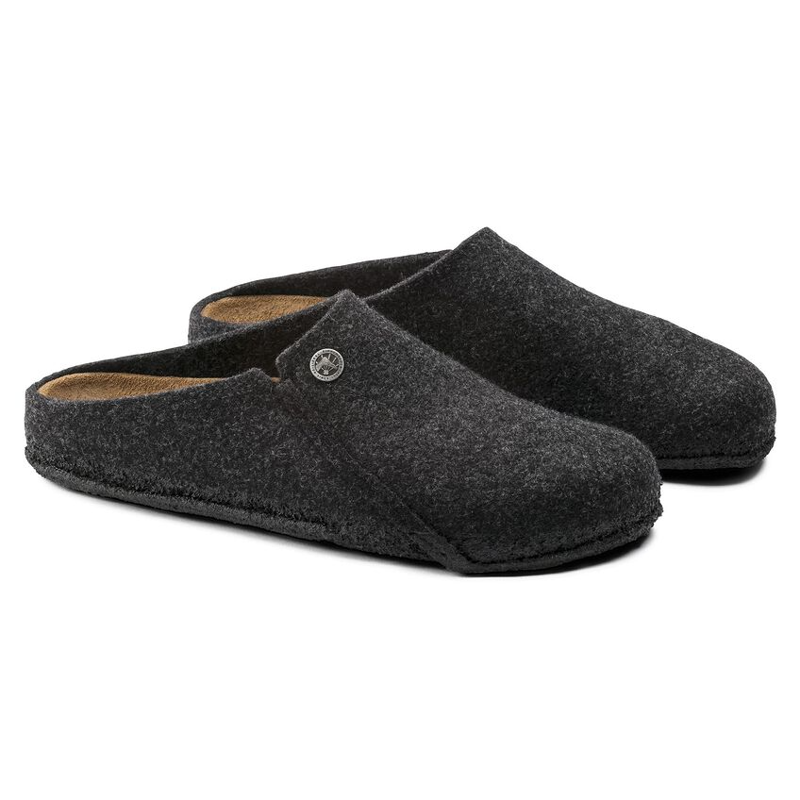 Birkenstock Zermatt Felt Slippers in Anthracite-3