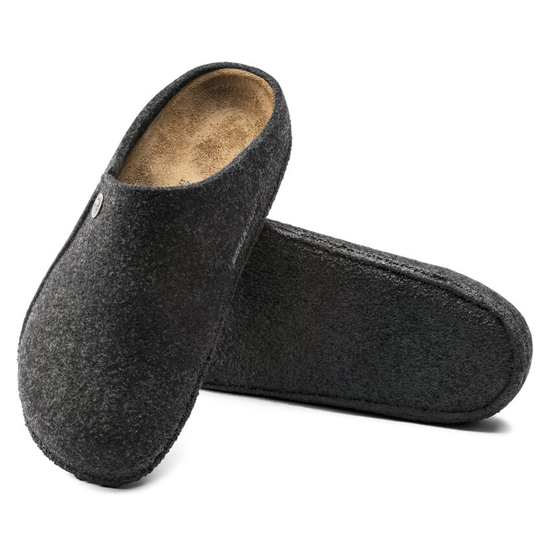 Birkenstock Zermatt Felt Slippers in Anthracite-1