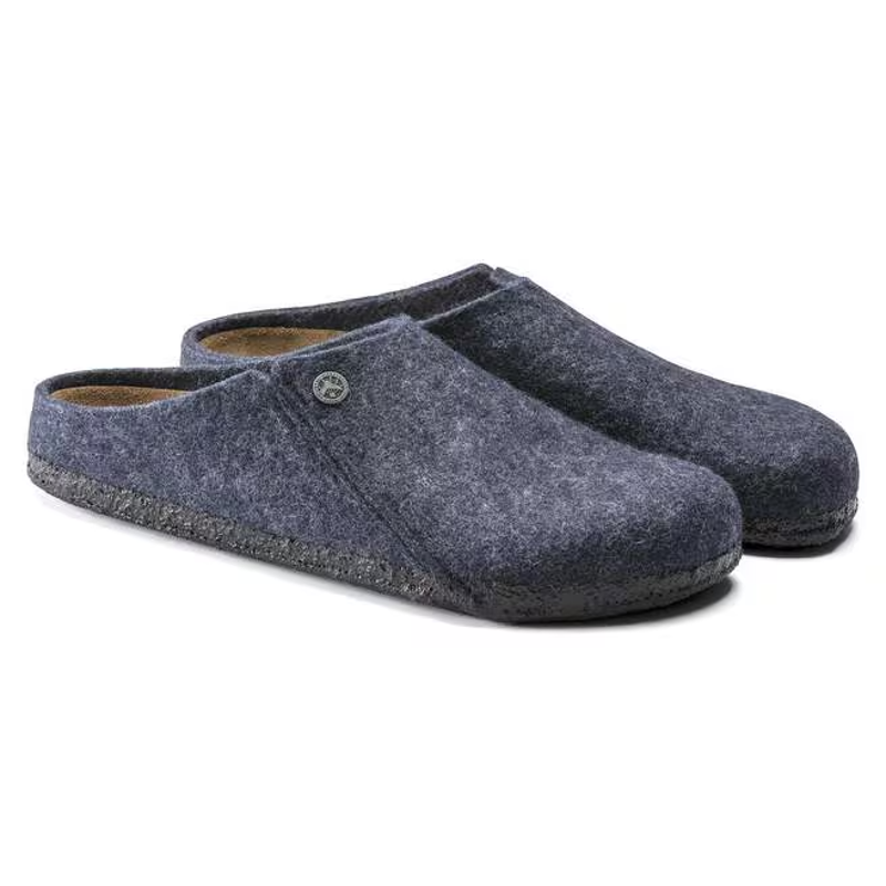 Birkenstock Zermatt  Wool Felt Slipper in Dark Blue-3