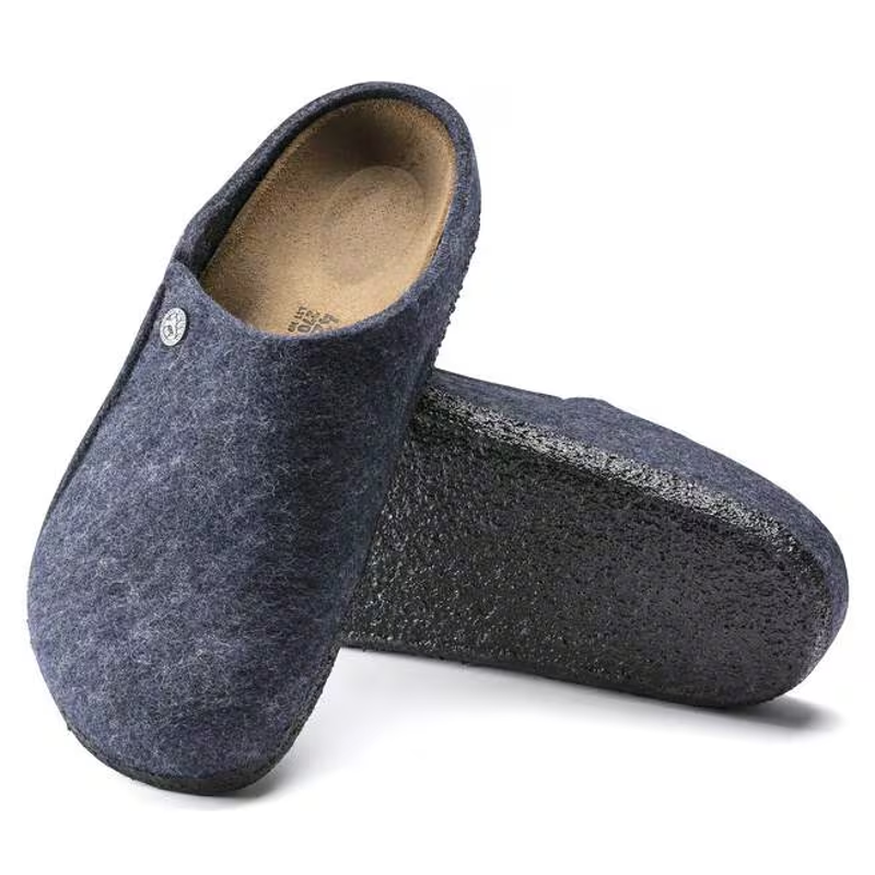 Birkenstock Zermatt  Wool Felt Slipper in Dark Blue-2