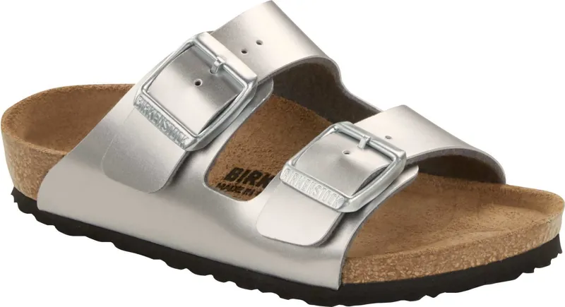Birkenstock Arizona Birko-Flor Narrow in Silver-2