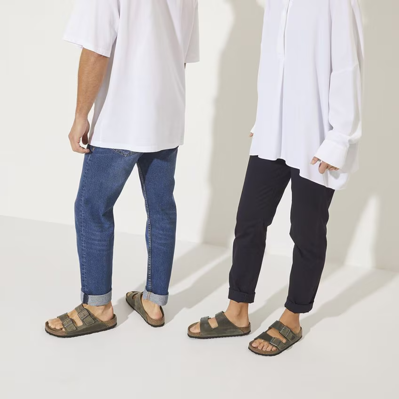 Birkenstock Arizona Soft Footbed Oiled Leather in Faded Khaki-7