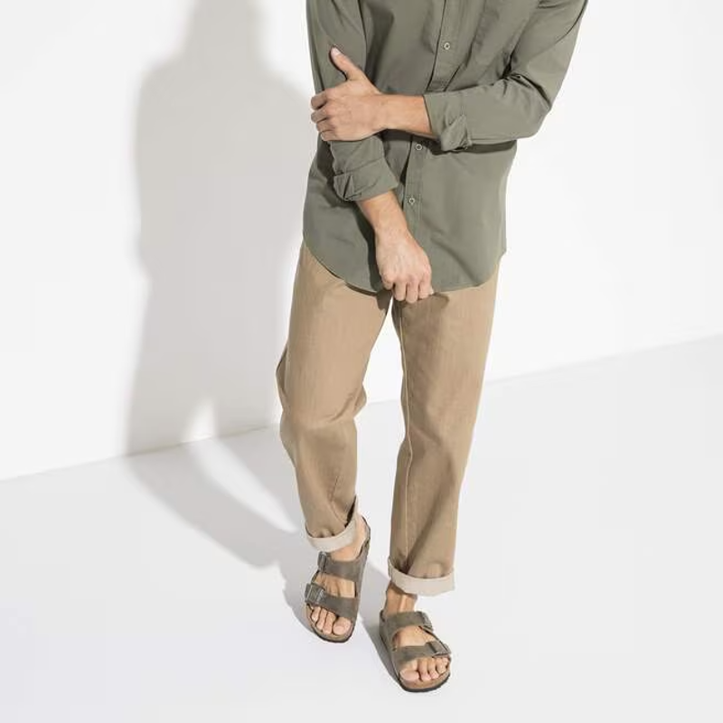 Birkenstock Arizona Soft Footbed Oiled Leather in Faded Khaki-5