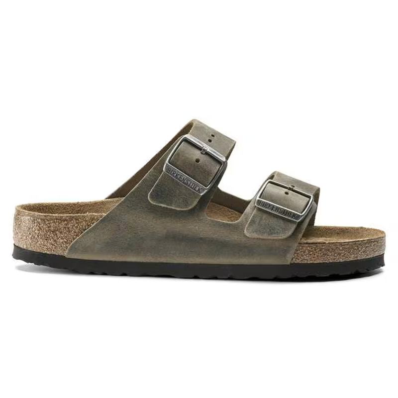 Birkenstock Arizona Soft Footbed Oiled Leather in Faded Khaki-2