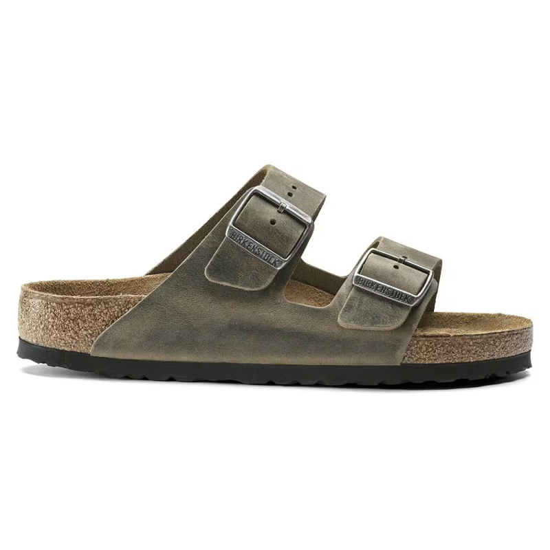 Birkenstock Arizona Soft Footbed Oiled Leather in Faded Khaki-5