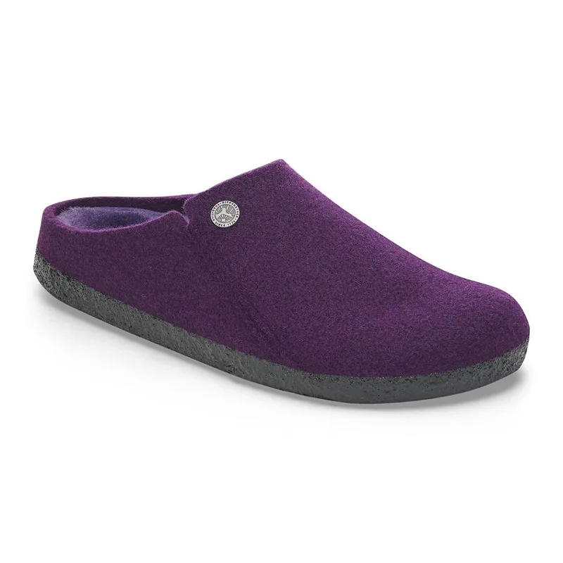 Birkenstock Zermatt Shearling Felt Slippers in Acai