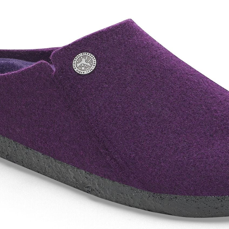 Birkenstock Zermatt Shearling Felt Slippers in Acai-6