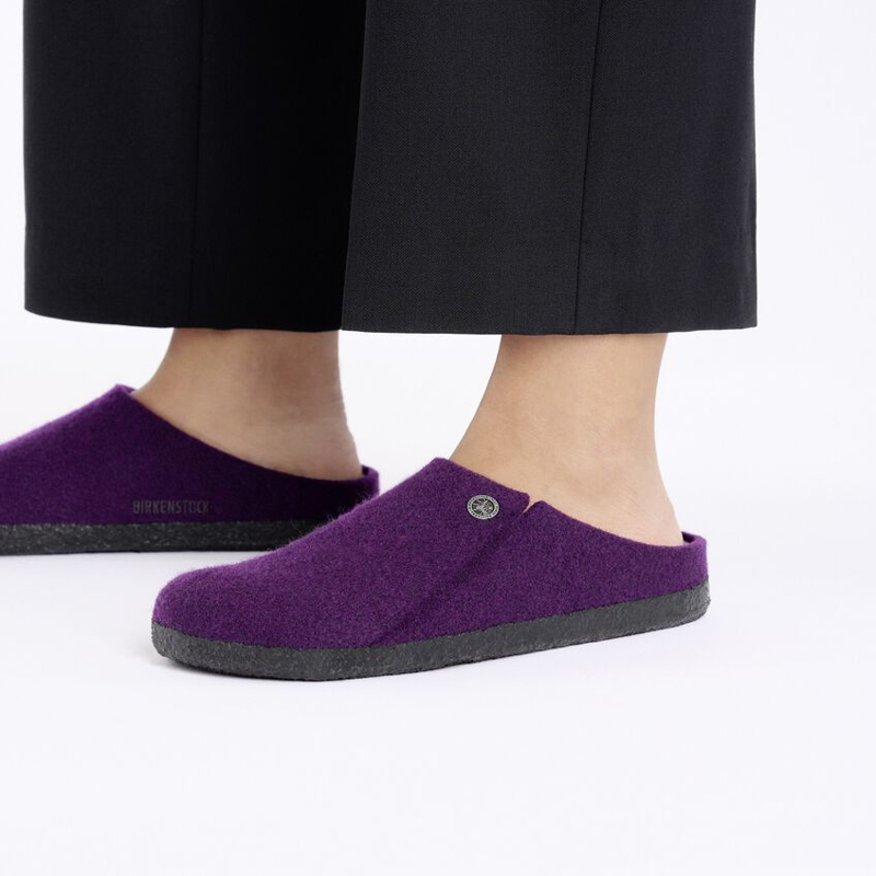 Birkenstock Zermatt Shearling Felt Slippers in Acai-1