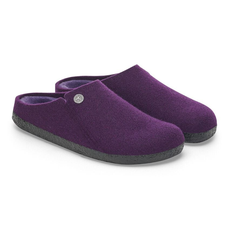 Birkenstock Zermatt Shearling Felt Slippers in Acai-4