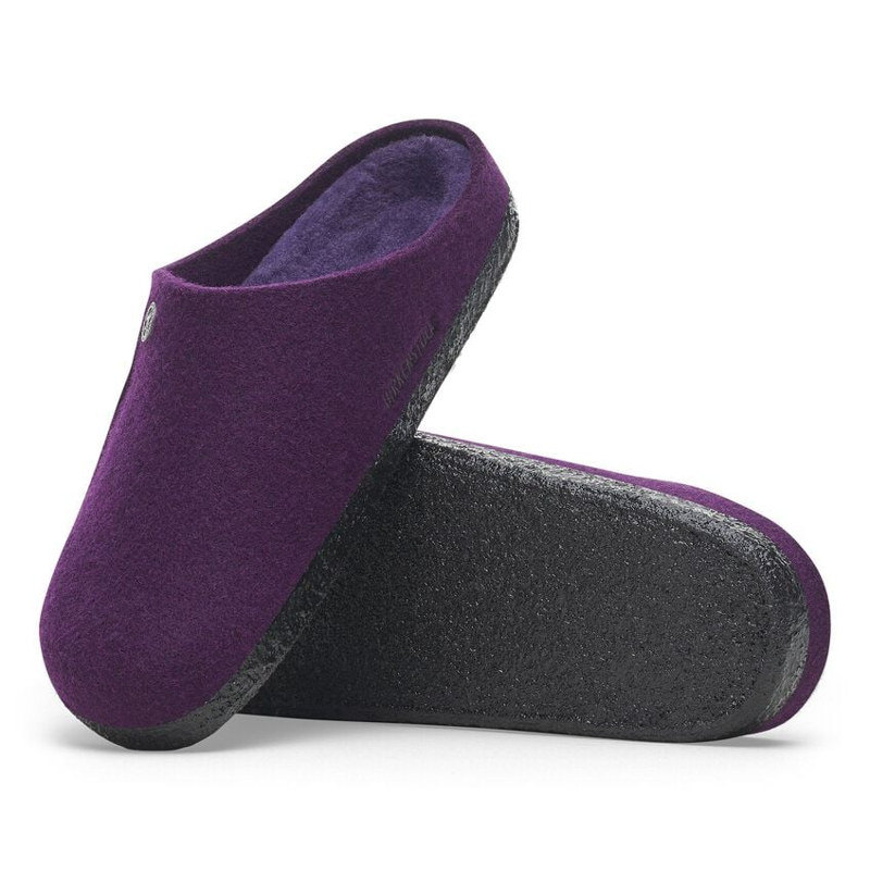 Birkenstock Zermatt Shearling Felt Slippers in Acai-2