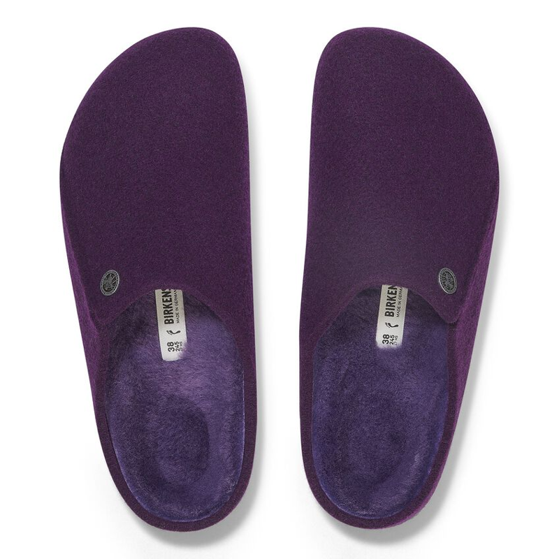 Birkenstock Zermatt Shearling Felt Slippers in Acai-3