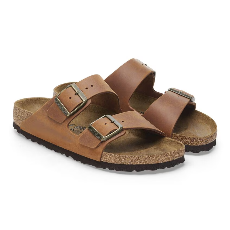 Birkenstock Arizona Natural Leather Sandals in Oiled Cognac-3