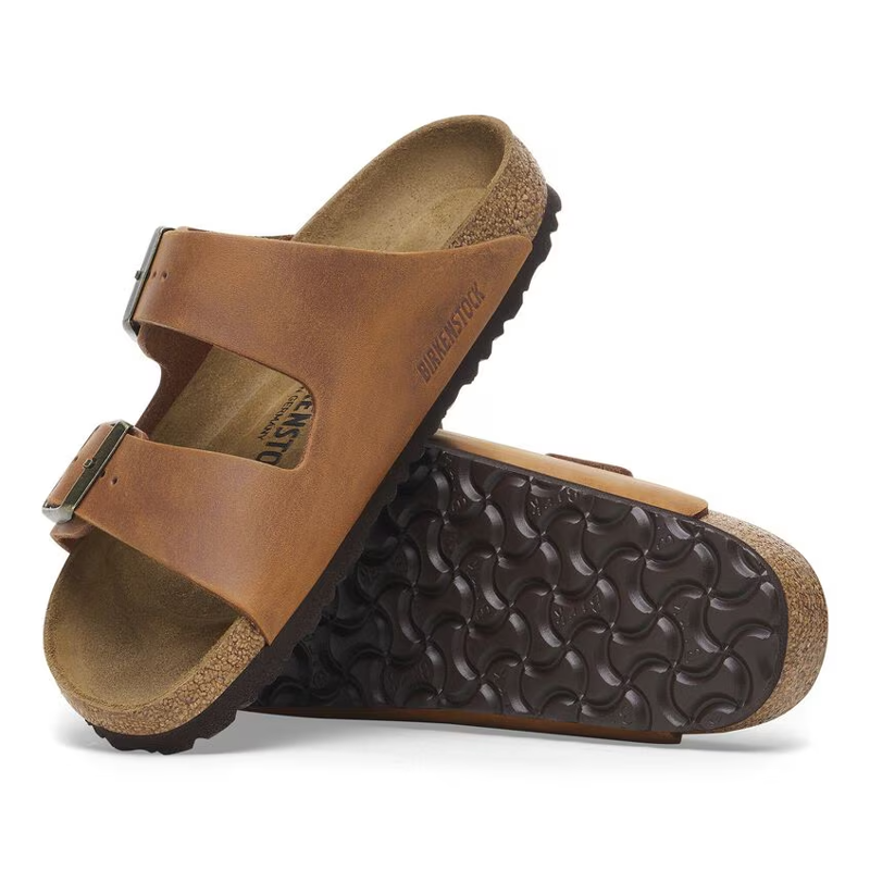 Birkenstock Arizona Natural Leather Sandals in Oiled Cognac-1