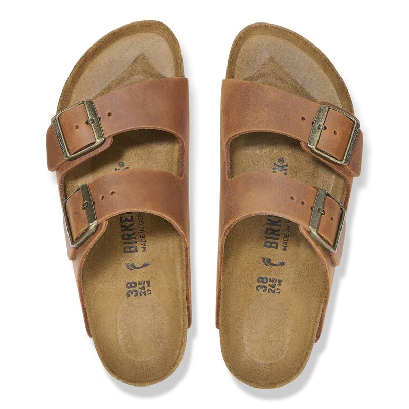 Birkenstock Arizona Natural Leather Sandals in Oiled Cognac-2