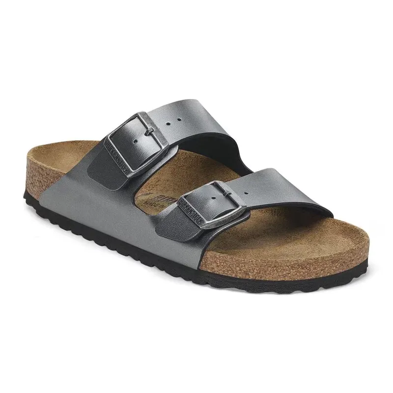 Birkenstock Arizona Birko-Flor in Metallic Black
