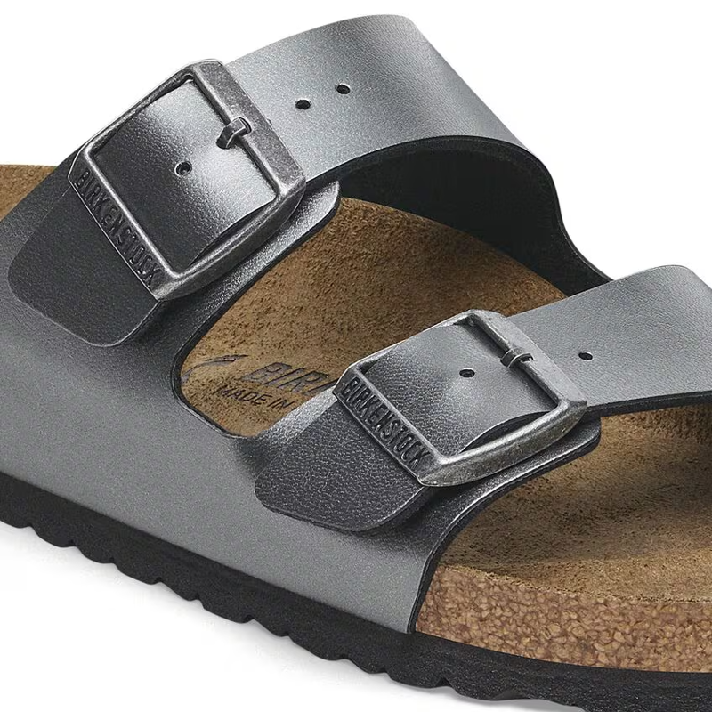 Birkenstock Arizona Birko-Flor in Metallic Black-7