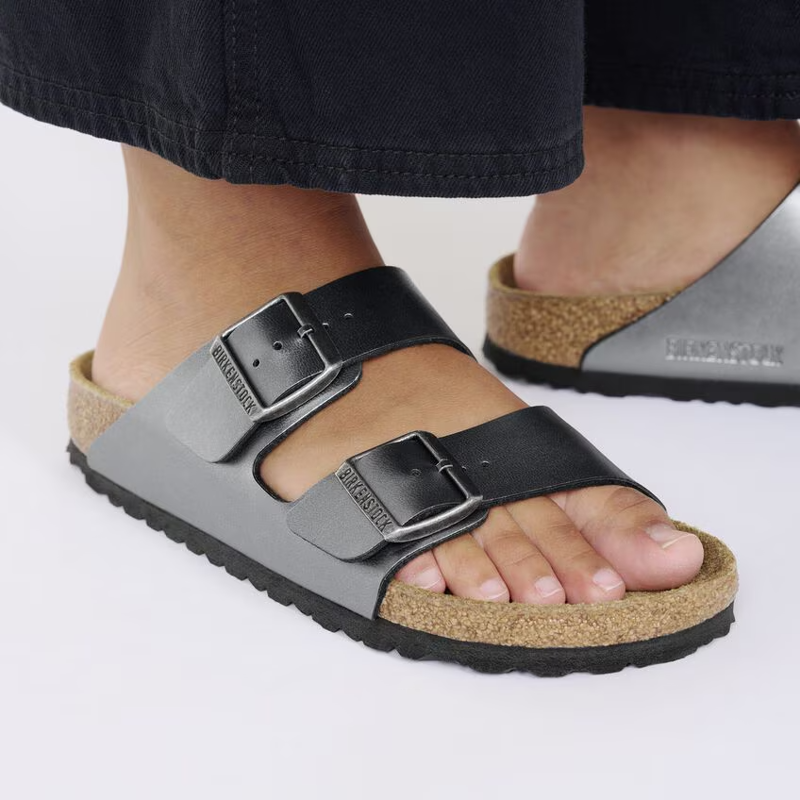 Birkenstock Arizona Birko-Flor in Metallic Black-2