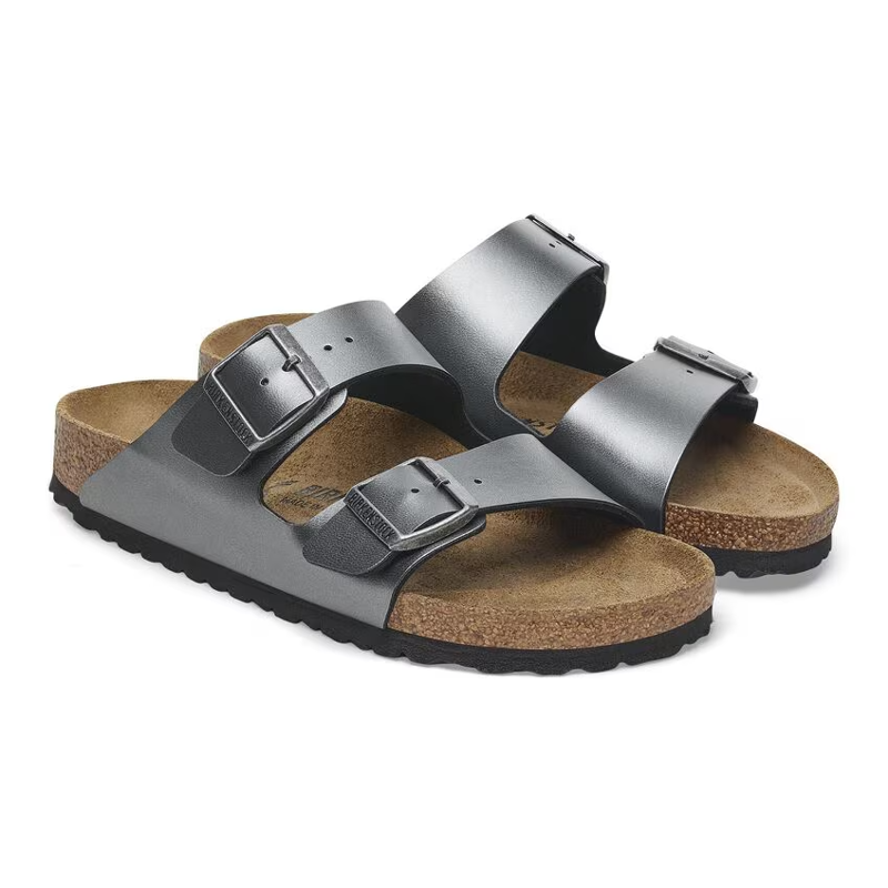 Birkenstock Arizona Birko-Flor in Metallic Black-5