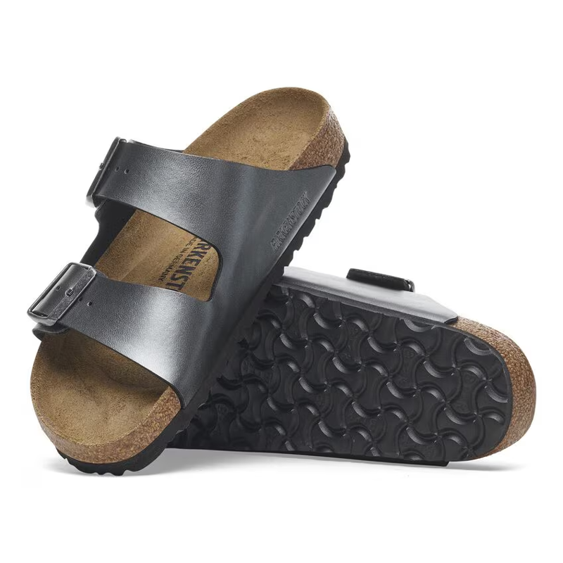Birkenstock Arizona Birko-Flor in Metallic Black-3