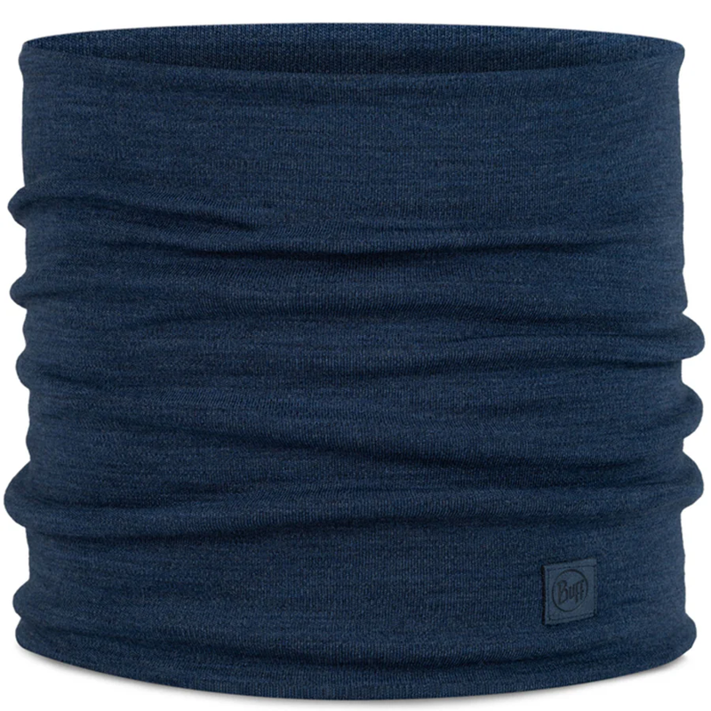 Buff Merino Heavyweight Neck Tube in Night Blue-1