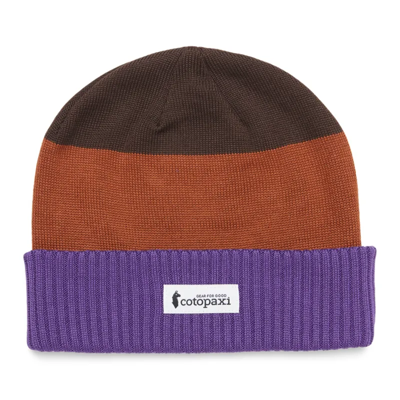 Cotopaxi Alto Beanie in Black Violet and Rusty