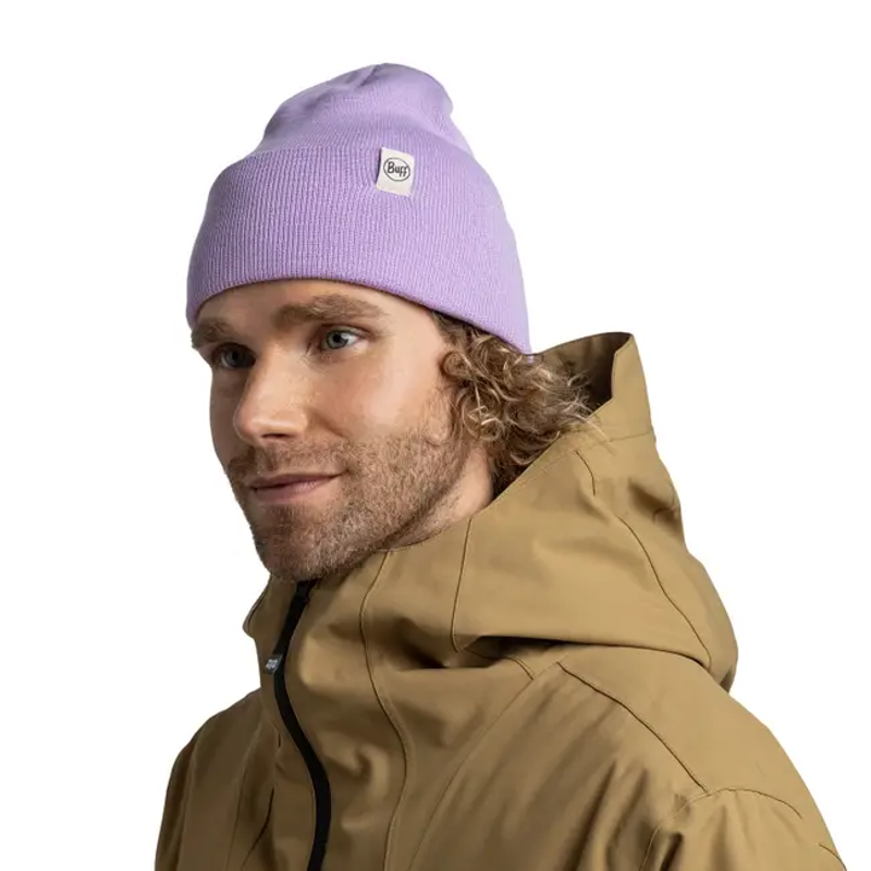 Buff Lilon Knitted Beanie in Grape Ice-3