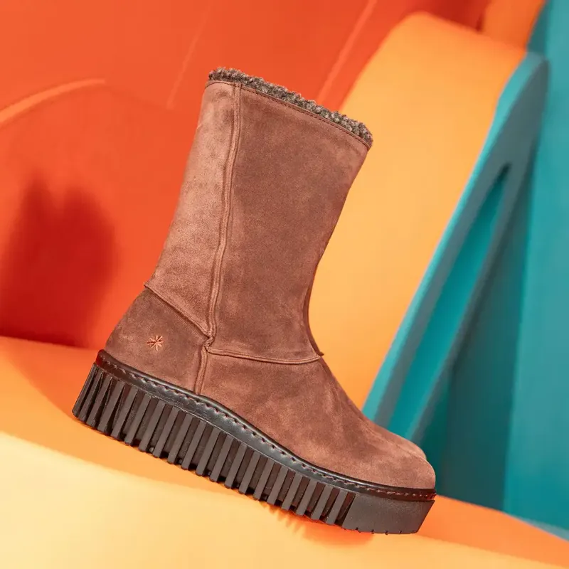 Art Brightton Silk Suede Boots in Chocolate