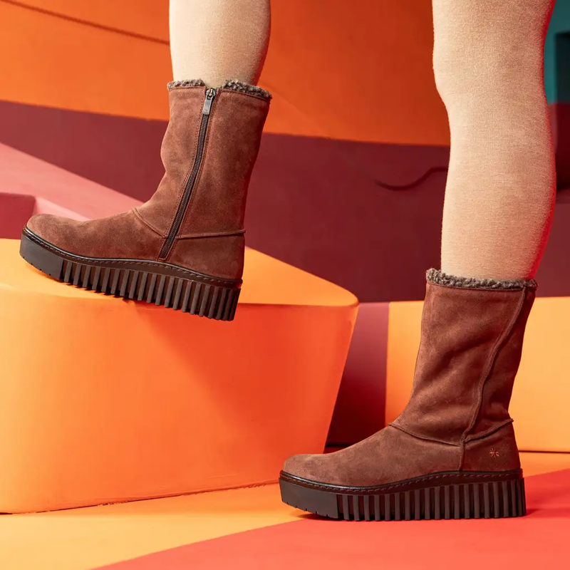 Art Brightton Silk Suede Boots in Chocolate-7