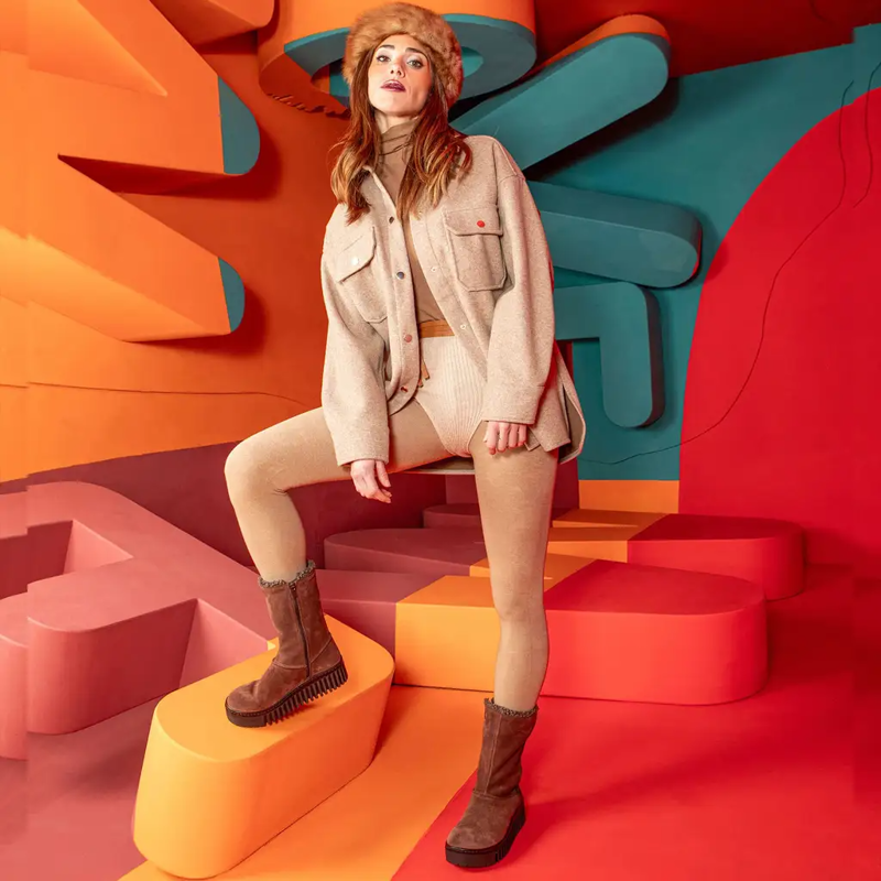 Art Brightton Silk Suede Boots in Chocolate-6