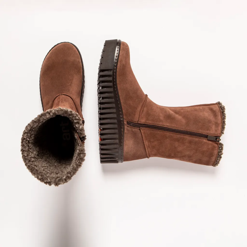 Art Brightton Silk Suede Boots in Chocolate-4