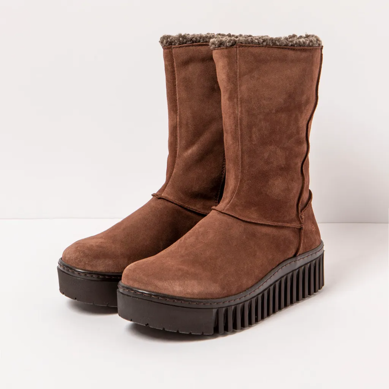 Art Brightton Silk Suede Boots in Chocolate-2