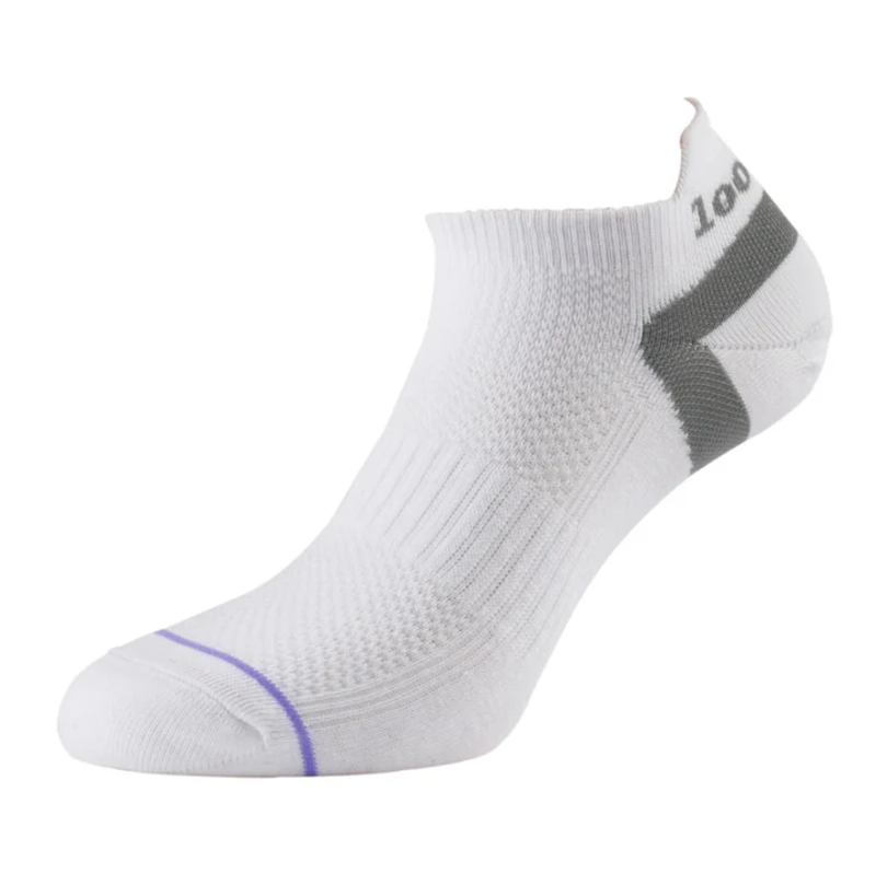 1000 Miles Ultimate Tactel Double Layer Trainer Sock in White