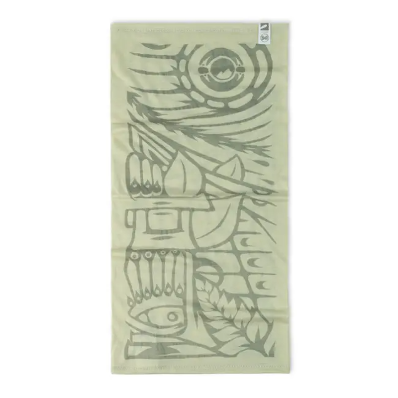 Buff Lightweight Merino Neck Tube in Cozumel Pistachio -1