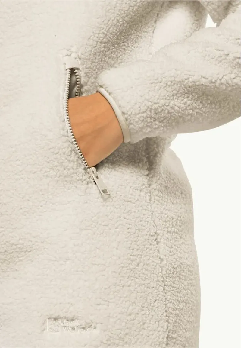 Jack Wolfskin High Curl Coat Womens in Panna Cotta-2