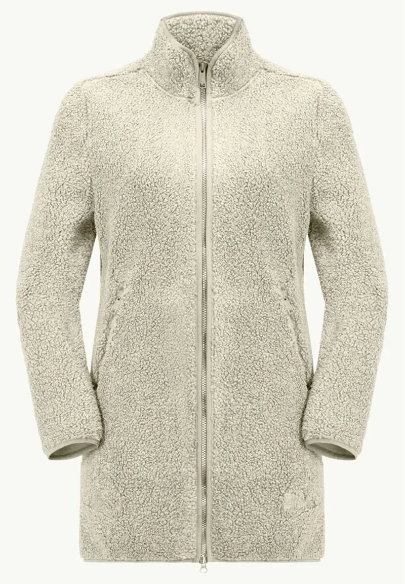 Jack Wolfskin High Curl Coat Womens in Panna Cotta-3