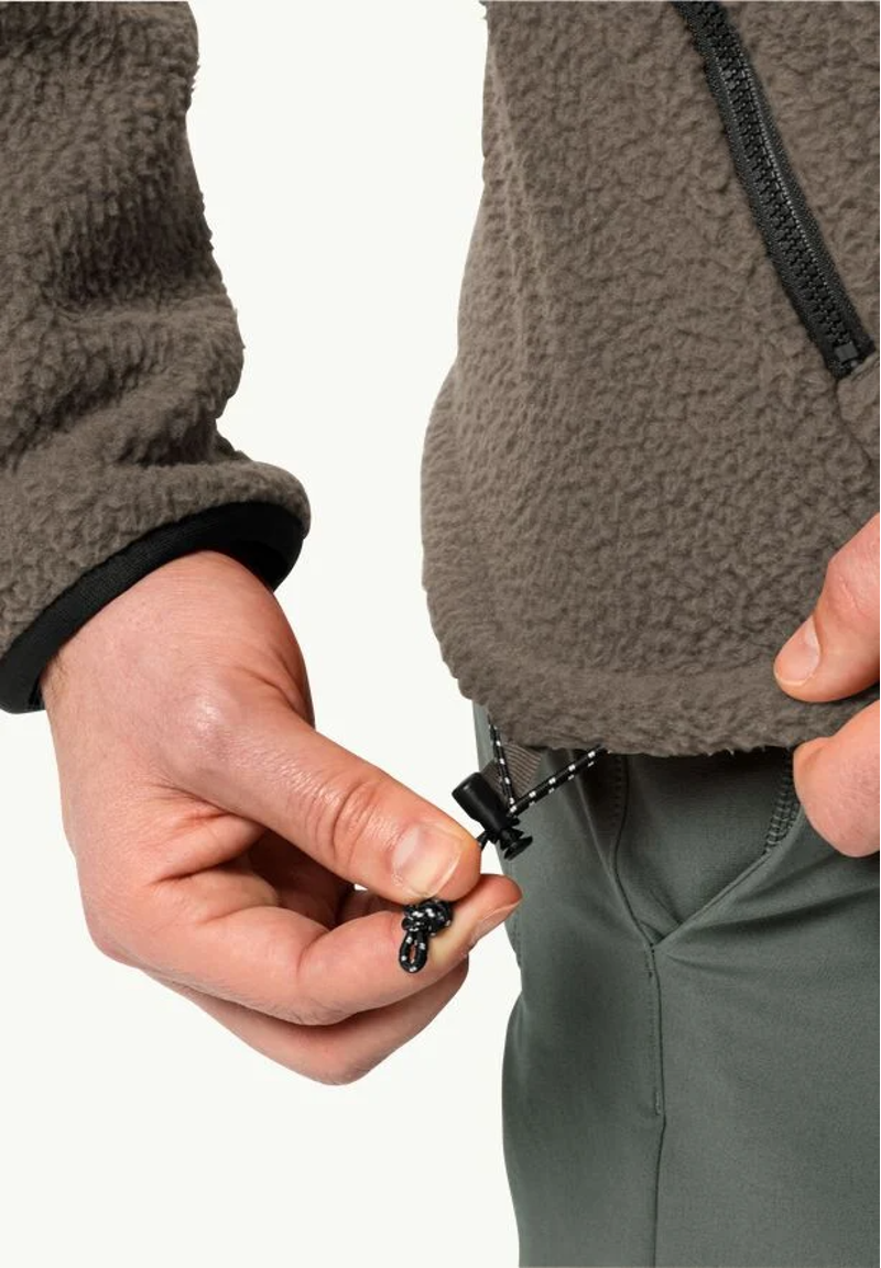 Jack Wolfskin Kammerg Pile FZ Mens Cold Coffee-4