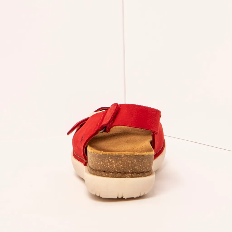 Art 1719 Rhodes Sandal Womens in Nobuck Red-4