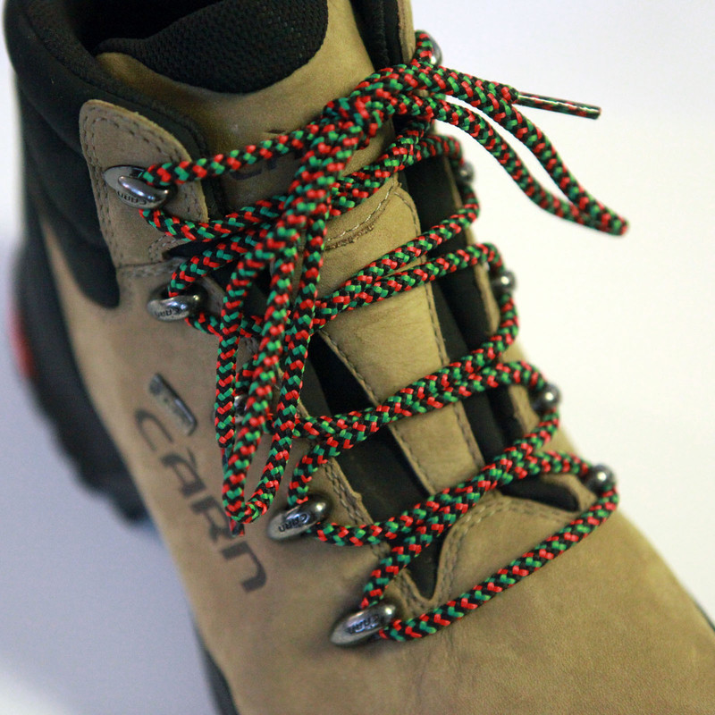 Shoe String Laces 150cm in  Red/Emerald/Black-1